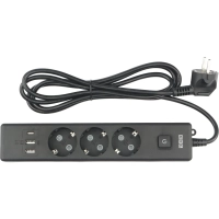 Удлинитель Power Cube, 3р/1.9м выкл.,3USB, 3.5кВт,16А,3x1,0 черн(PC-6B-2M)