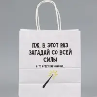 Пакет подарочный, крафтовый &laquo;Новогодний 2&raquo;, 22&times;25&times;12 см
