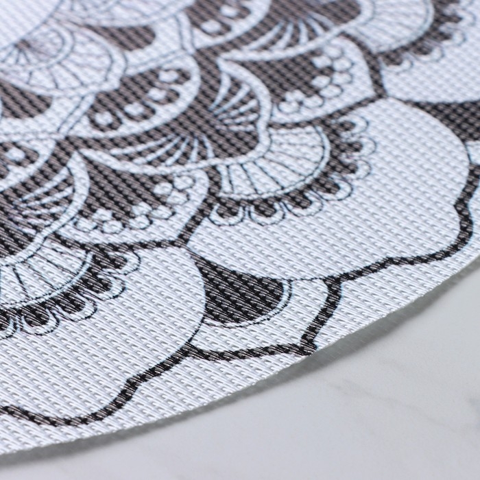 Салфетки сервировочные на стол Доляна «Мандалы», 4 шт, d=38 см, цвет белый Салфетки сервировочные на стол Доляна «Мандалы», 4 шт, d=38 см, цвет белый