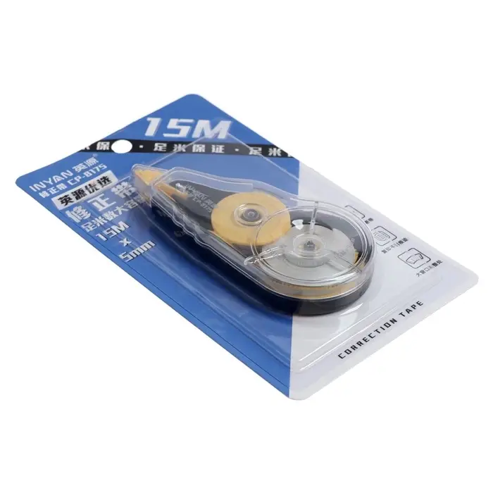 Корректор-лента 15 м &times; 5 мм, блистер, европодвес, корпус МИКС