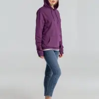 Толстовка с капюшоном унисекс Hoodie, фиолетовый меланж, размер XL