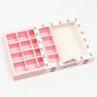 Коробка под 16 конфет, любовь, 17.7×17.7×3.8 см