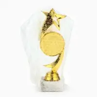 Кубок &laquo;Звезда&raquo;, наградная фигура, подставка камень белая, 18&times;6&times;5 см