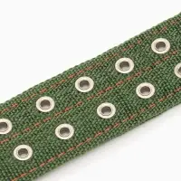 Ошейник четырехслойный, 80&times;4.9 см, ОШ 65-75 см, полиэстер, зелёный