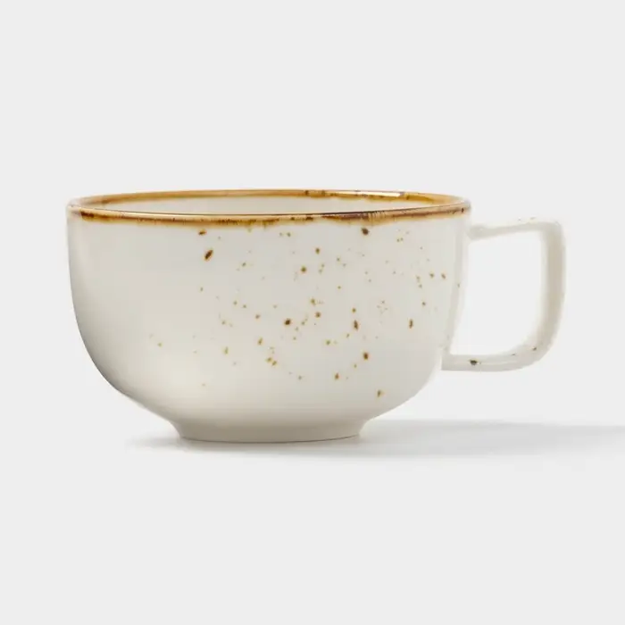 Чайная пара фарфоровая Magistro «Церера», 2 предмета: чашка 250 мл, блюдце d=16,5 см, цвет белый