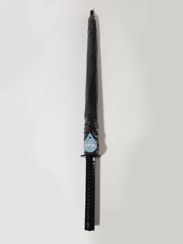 Зонт - трость полуавтоматический &laquo;Катана&raquo;, эпонж, 16 спиц, R=51/60 см, d=102 см, чёрный