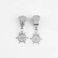 Бегунок для молнии &laquo;Трактор&raquo;, №8, &laquo;Штурвал&raquo;, 10 шт., цвет никель