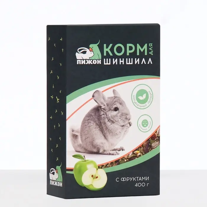 Корм &laquo;Пижон&raquo; для шиншилл, с фруктами, 400 г