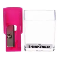 Точилка ErichKrause. City Mini Vivid, с контейнером, МИКС