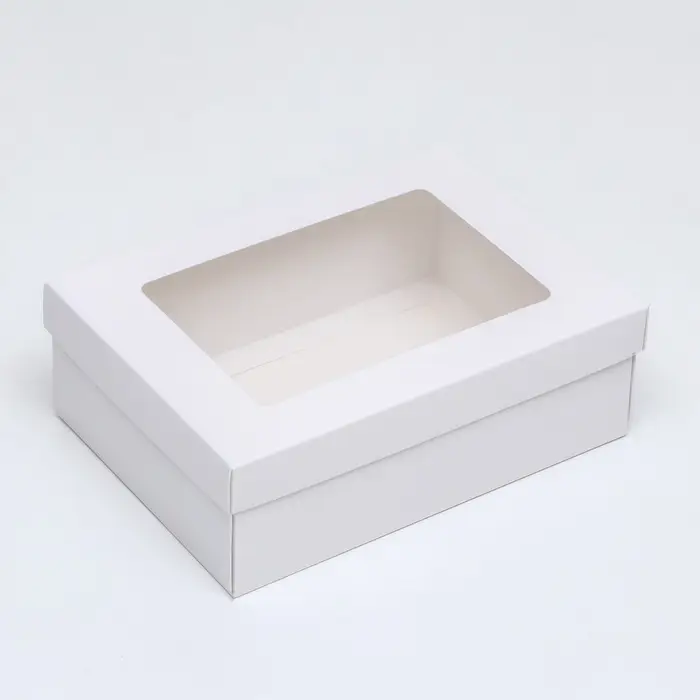 Коробка подарочная складная, упаковка, &laquo;Белая&raquo;, с окном 21&times;15&times;7 см
