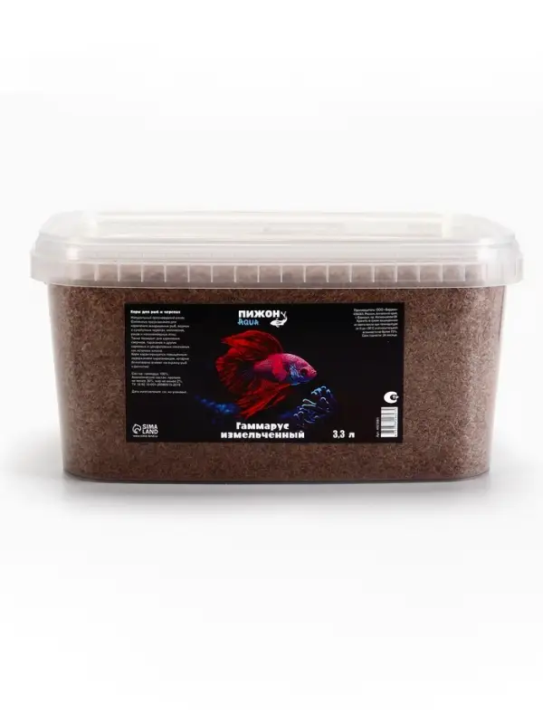 Корм для рыб и черепах &laquo;Пижон&raquo; гаммарус измельченный, 3.3 л