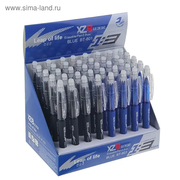 Ручка шариковая со стираемыми чернилами, линия 0.8 мм, стержень синий, прорезиненный корпус, МИКС (штрихкод на штуке) Ручка шариковая со стираемыми чернилами, линия 0.8 мм, стержень синий, прорезиненный корпус, МИКС (штрихкод на штуке)