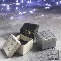 Коробочка подарочная под кольцо «Курсив», 5×5 (размер полезной части 4.5×4.5 см), МИКС