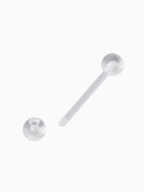 Пирсинг в язык &laquo;Шарики&raquo;, L=16 мм, прозрачный
