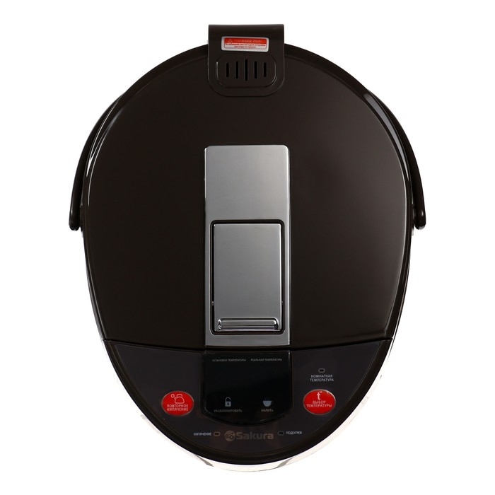Термопот Sakura SA-1365BR, 1200 Вт, 6 л, регулировка t, LED-дисплей, коричневый Термопот Sakura SA-1365BR, 1200 Вт, 6 л, регулировка t, LED-дисплей, коричневый