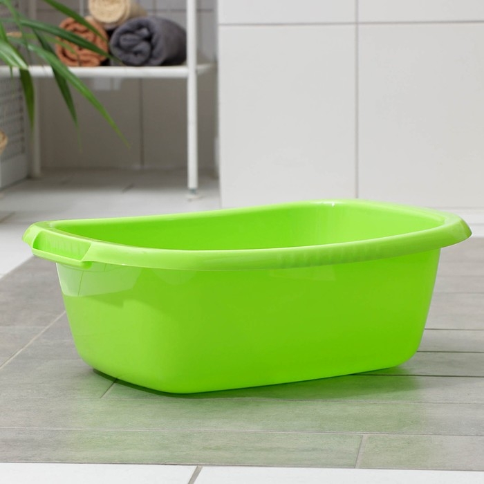 Таз овальный «Водолей», 17 л, цвет салатовый Таз овальный «Водолей», 17 л, цвет салатовый