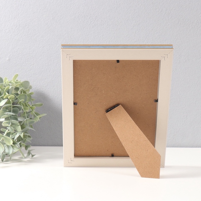 Фоторамка пластик 15х20 см Фоторамка пластик 15х20 см "Габриэль" синяя с золотой полосой 2,2х19х24 см