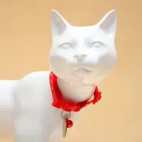 Ошейник для кошек &laquo;Лапка&raquo;, 30&times;1 см, светящийся, с бубенчиком и подвесом, полиэстер, красный