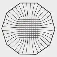 Корзинка - ваза для фруктов «Квадраты», 29×11.5 см, чёрная Корзинка - ваза для фруктов «Квадраты», 29×11.5 см, чёрная