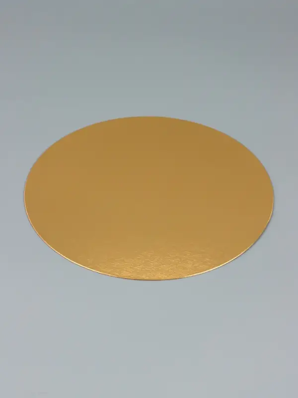 Подложка для торта, 24 см, золото - белая, 0.8 мм