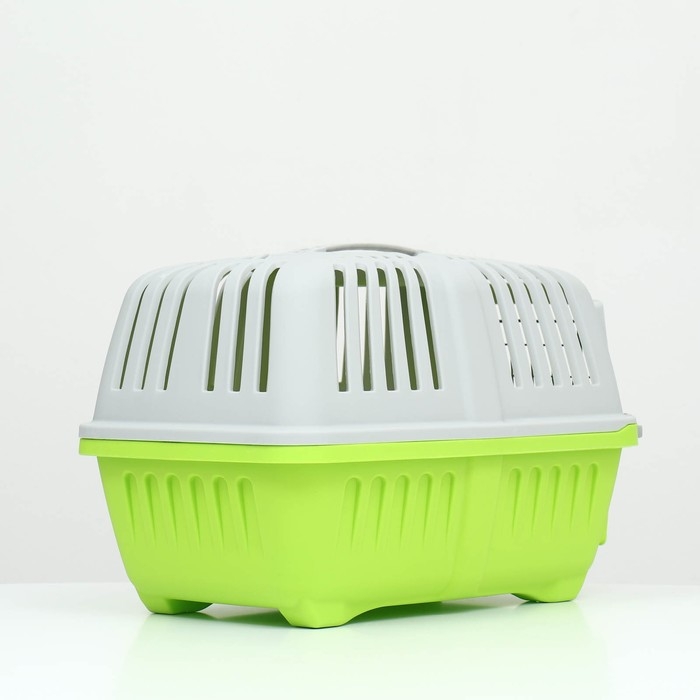 Переноска для животных пластиковая 47 х 30 х 35 см, вес до 9 кг, зелёная Переноска для животных пластиковая 47 х 30 х 35 см, вес до 9 кг, зелёная