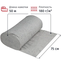 Полотно техническое холстопр. ХПП светлое, рул 0,75х50м, пл. 180 г/м2