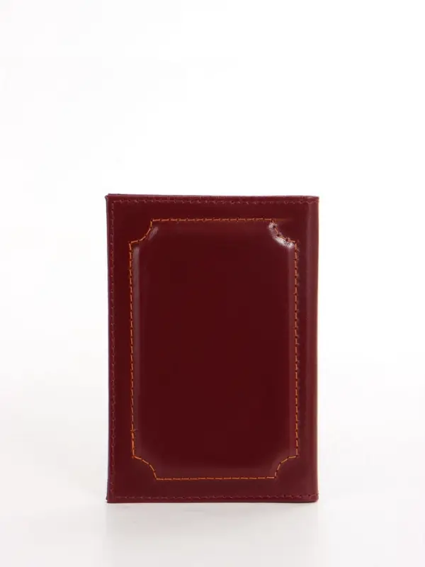 Обложка для паспорта, с гербом, бордовая