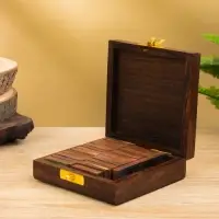 Настольная игра &laquo;Домино&raquo;, 18.5&times;7.5&times;4 см, дерево шишам, латунь