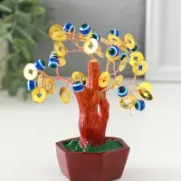 Бонсай декоративный &laquo;Денежное дерево&raquo;, 16 глазок, 32 монеты, 16&times;6.7&times;5.2 см