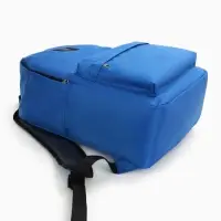 Рюкзак молодёжный на молнии, с карманом, однотонный, размер 29&times;12&times;39 см, синий