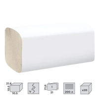 Полотенца бумажные д/дисп. Luscan Professional Vсл1слвт200л20пач/уп