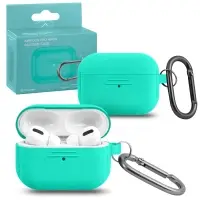 Чехол APods Pro Hang Silicon Сase с карабином  LE mint green