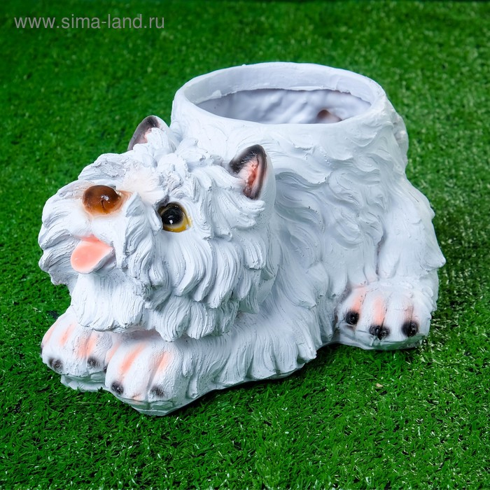 Фигурное кашпо Фигурное кашпо "Терьер", L-30см. D-15см.