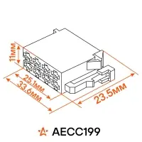 Разъем 5 pin с проводами для питания автомагнитолы стандарта "Евро ISO"