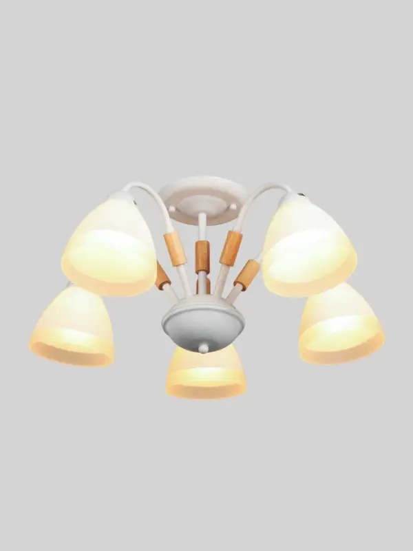 Люстра потолочная BayerLux &laquo;Нельсен&raquo;, 5хЕ27, 40 Вт, белый, 57&times;57&times;25 см