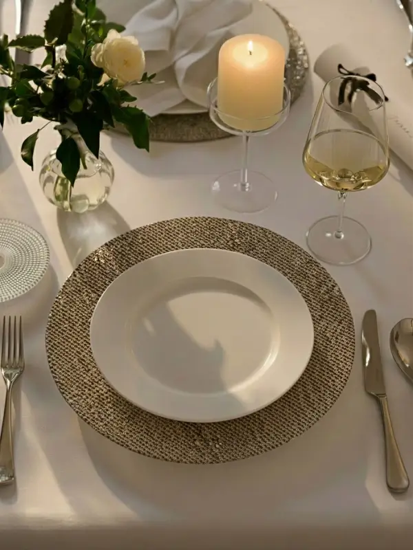 Тарелка подстановочная Magistro Bronze, d=33 см, стекло, золотистый