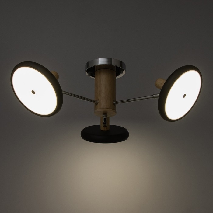 Люстра Люстра "Джулия" 3хLED 72Вт 3000-6000К черно-хромовый 62х62х22 см