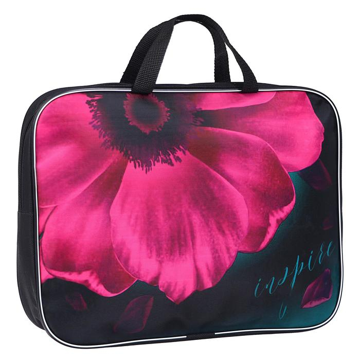 Папка с ручками текстильная А4, 350 х 270 х 70 мм, Calligrata Папка с ручками текстильная А4, 350 х 270 х 70 мм, Calligrata "Цветок"