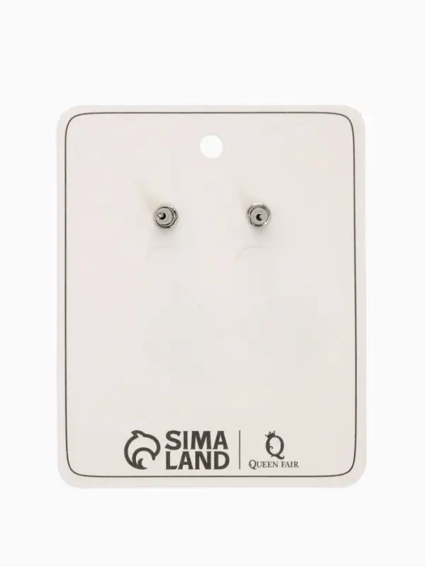 Серьги металл Серьги металл "Цветы половинки", цвет серебро