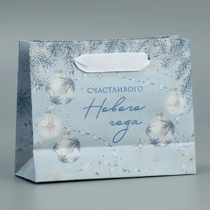 Пакет подарочный новогодний крафтовый «Новогодняя нежность», S 15 х 12 х 5.5 см Пакет подарочный новогодний крафтовый «Новогодняя нежность», S 15 х 12 х 5.5 см