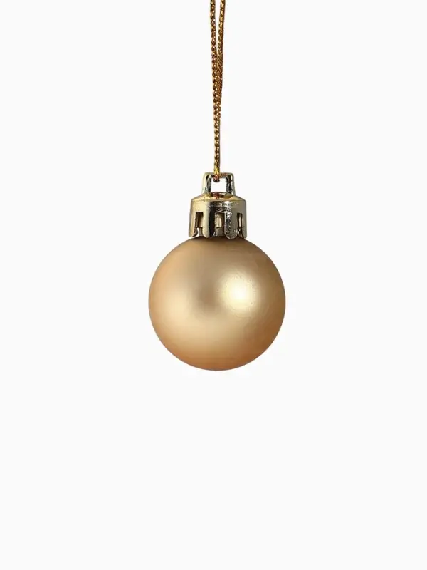 Ёлочные игрушки &laquo;Традиция&raquo;, шары новогодние, d=3 см, набор 24 шт., золотистый/белый