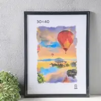 Фоторамка для фото 30х40 см, NORD, мдф, (пластик экран) чёрный