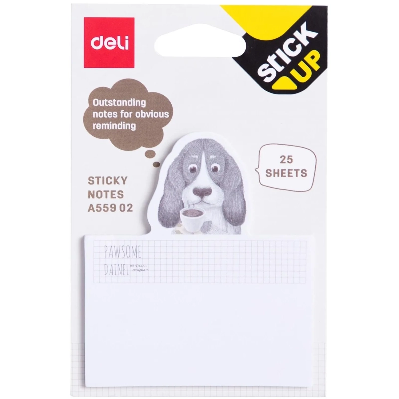 Стикеры с клеевым краем Deli 75x84 мм,25 листов, цвет и форма в асс-те &nbsp;