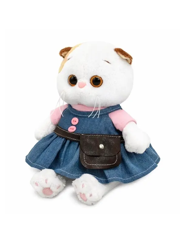 Мягкая игрушка &laquo;Кошечка Ли-Ли baby в сарафане деним&raquo;, 20 см