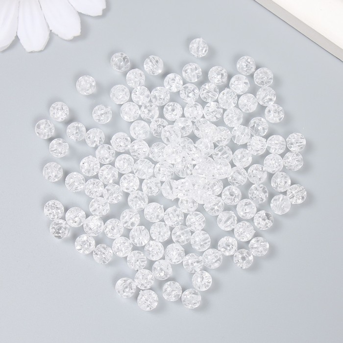 Бусины для творчества пластик Бусины для творчества пластик "Перламутр прозрачный" набор 20 гр 0,6х0,6х0,6 см