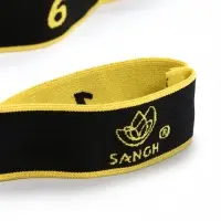 Эспандер-лента Sangh, эластичная, с захватами 90&times;4 см, жёлтая