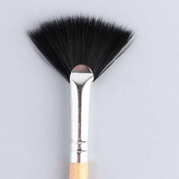 Кисть для рисования синтетика веерная короткая ручка Кисть для рисования синтетика веерная короткая ручка