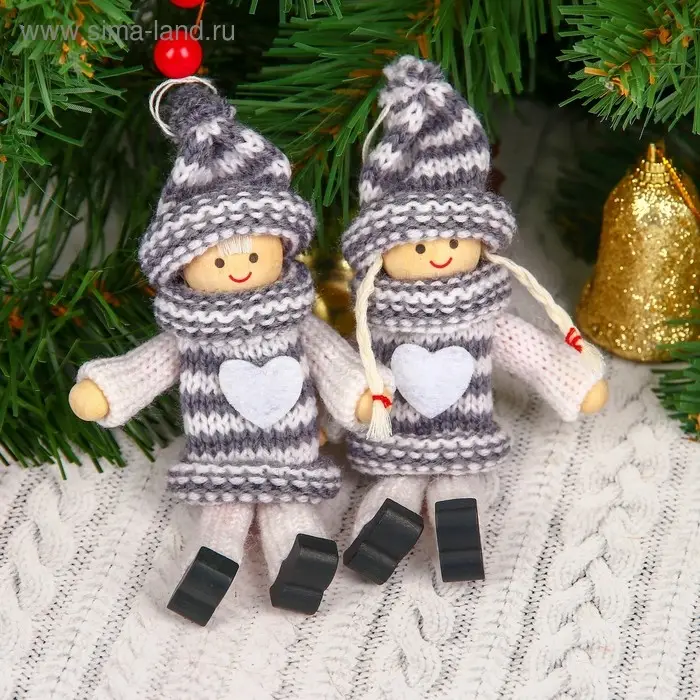 Елочная игрушка &laquo;Уютные куколки&raquo;, МИКС