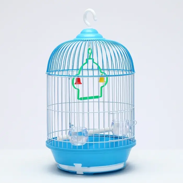 Клетка для птиц круглая укомплектованная Bd-4/2, 23,5 х 33 см, голубая (фасовка 20 шт) Клетка для птиц круглая укомплектованная Bd-4/2, 23,5 х 33 см, голубая (фасовка 20 шт)