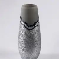 Ваза «Омега», h=26 см, стекло, светло-серая Ваза «Омега», h=26 см, стекло, светло-серая